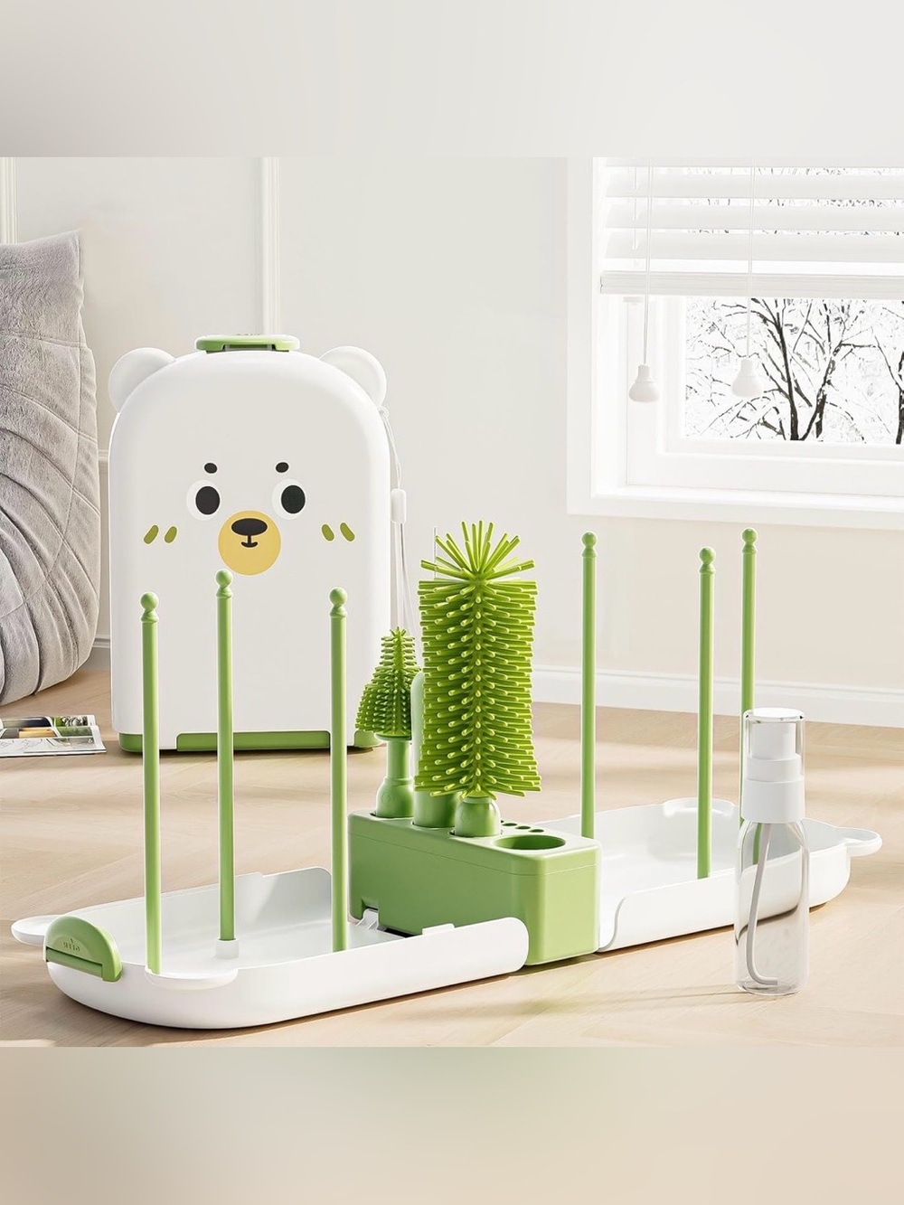 Portable Travel Baby Bottle Cleaner and Drying Rack
